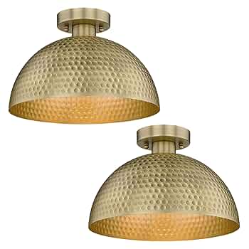 新品IENA ELYONA 2 Pack Semi Flush Mount Light Fixture, Farmhouse 12